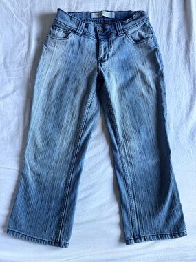 Y2K Era Mossimo McBling Cropped Denim Capri Womens Buckle size 7